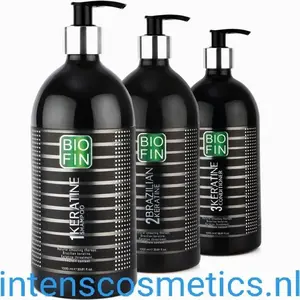 BIO FIN BRAZILIAN KERATIN TREATMENT SET – Bio fin 3-in-1 Keratine Verzorgingsset – keratin treatment – Haarverzorging 3000 ml