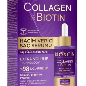 Bioxcin Collagen & Biotin Haarserum – Tegen Haaruitval – Volume Boost met Peptiden – Voor Dikker & Sterker Haar – 100 ml – Dermatologisch Getest