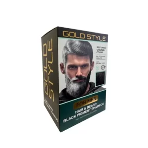 Gold Style – Hair & Beard Black Pigment shampoo 10 stuks (25ml)