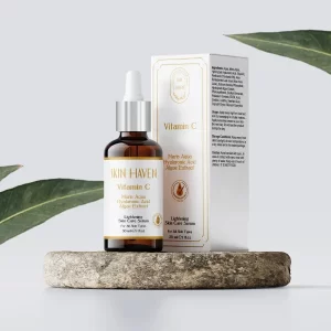 Skin Haven – Vitamine C huidverzorgings serum – Aqua Hyaluronzuur Algenextract -Verlichtend huidverzorgingsserum 30 ml