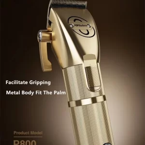 Pop Barbers P800 Hair Trimmer – Clippers – Gold Metal Tondeuse – hair cutter – Professional barber Hair Clipper -Tondeuse -TRIMMER – Tondeuse – kappers – Elektrische Tondeuse – 7200 Speed ​​ Trimmer – Salon – Kappers Gereedschap