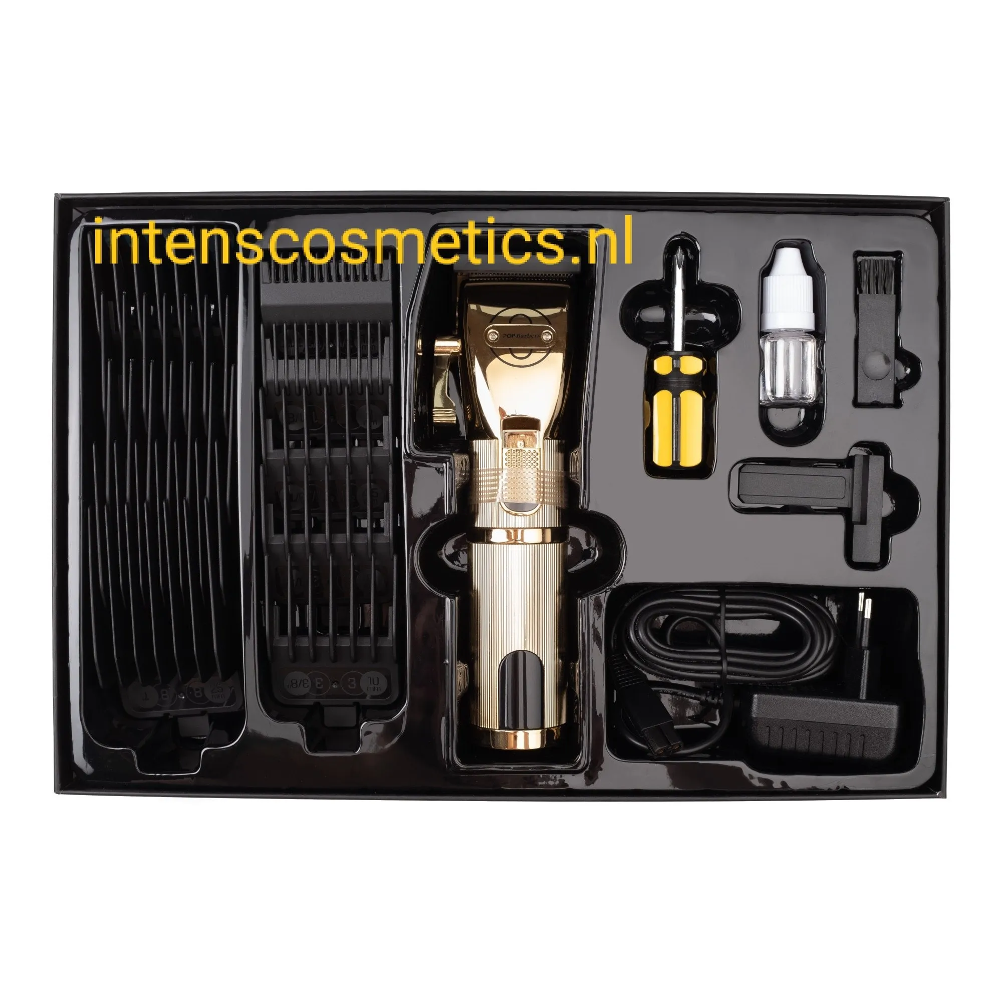 Pop Barbers P800 Hair Trimmer – Clippers – Gold Metal Tondeuse – hair cutter – Professional barber Hair Clipper -Tondeuse -TRIMMER – Tondeuse – kappers – Elektrische Tondeuse – 7200 Speed Trimmer – Salon – Kappers Gereedschap - Afbeelding 2