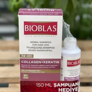 Bioblas Collagen+Keratin Shampoo 360 ml + Bioblas Collagen+Keratin Shampoo 150ml Gift (Het voorkomt haaruitval. Voor dunne en slappe haar)