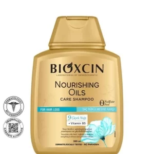 Bioxcin Nourishing Oils Shampoo - 300 ml (9 Flower Oils + Vitamin B5, Voor droog en beschadigd haar , Anti haaruitval, Herbal Shampoo, Bio shampoo , Bioxcin