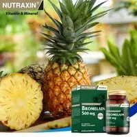 Nutraxin Bromelaïne – 60 Tabletten – 500 mg – Natuurlijke Enzymen – Vegan – Spijsvertering & Ontstekingsremmer – Supplement