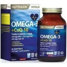Nutraxin Omega 3 Co-Q10 (60 x capsules) - Omega 3 - vis supplement