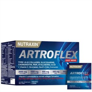 Nutraxin Artroflex Easy Move | 30 Sachets | Voedingssupplement met Glucosamine, Chondroïtine, MSM & Collageen | Ananassmaak